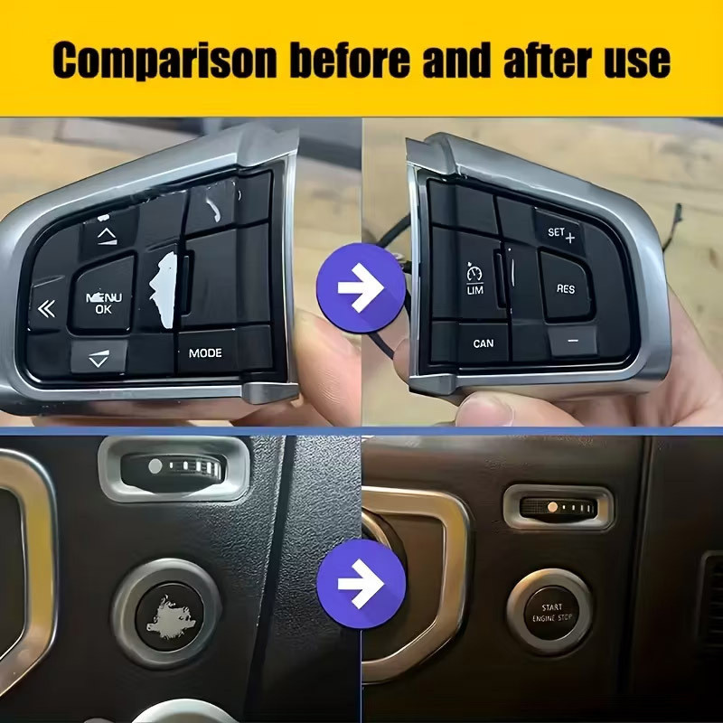 KineShineX Xe Touch-Up Paint Pen Nội Thất Touch-Up Paint Pen Đen Nhựa Trầy Xước Sửa Chữa Bút Vô Lăng