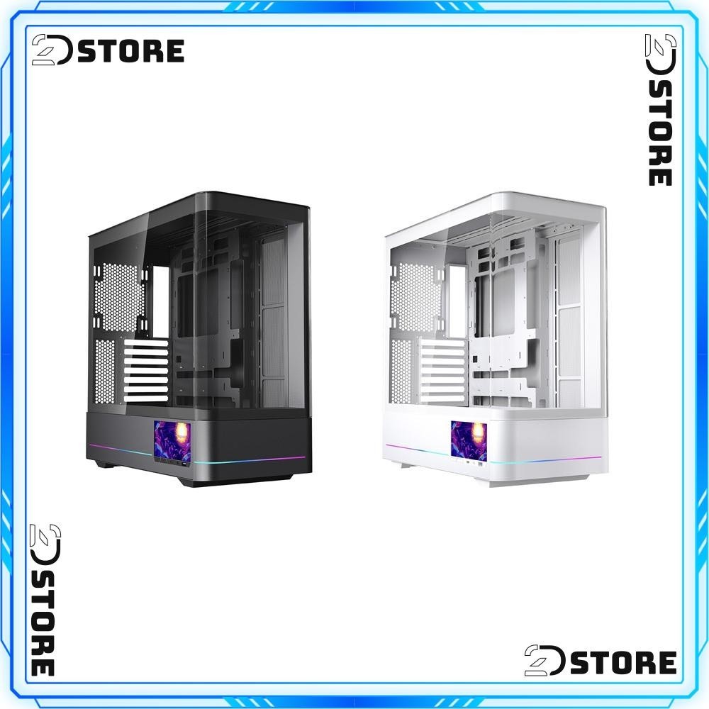 Vỏ Case JUNGLE LEOPARD AC-02 (ATX/ KÍNH CONG/ MÀN LCD/ Không kèm Quạt)