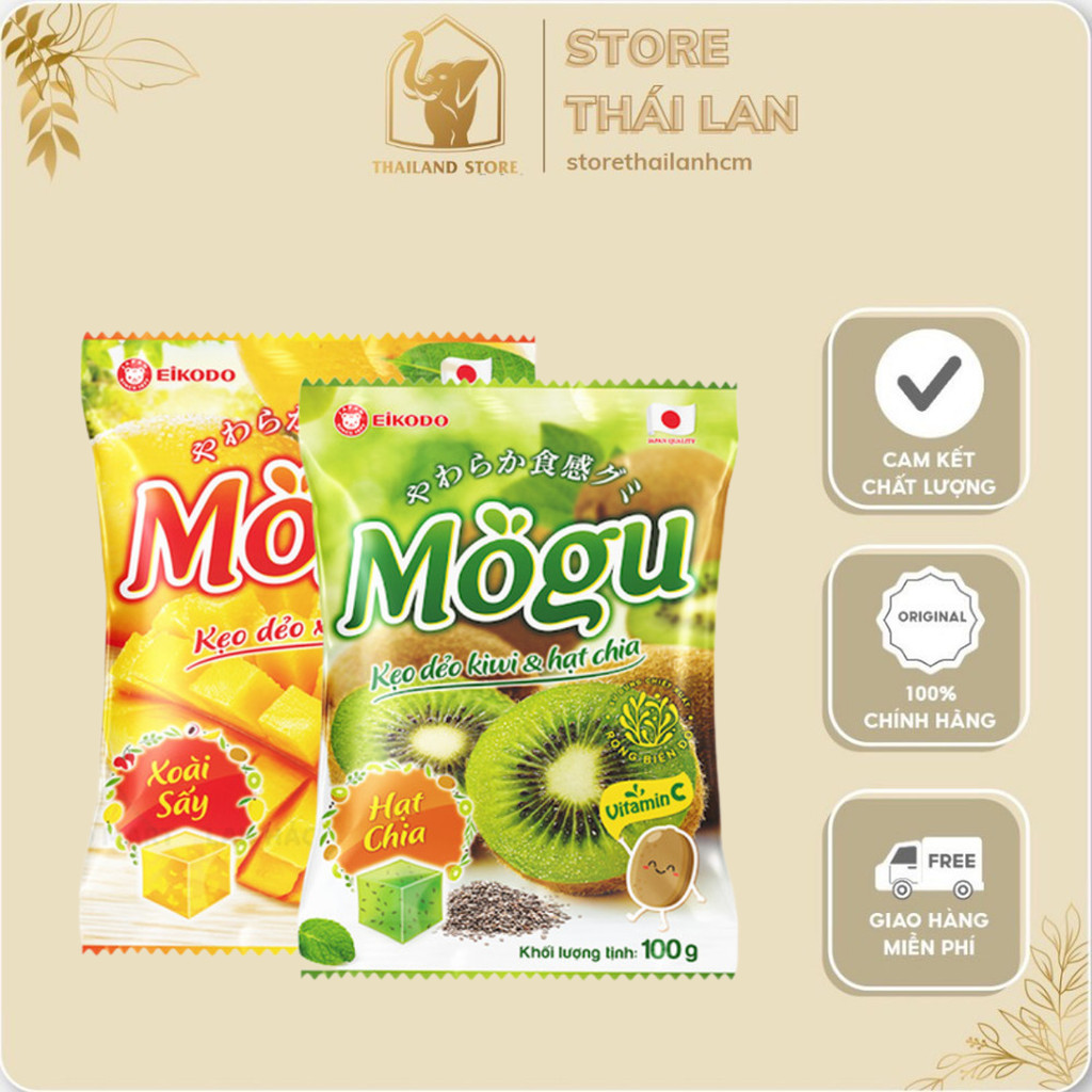 [ĐỦ VỊ] Kẹo Dẻo Mogu 100g Đủ vị Tự Nhiên, Dẻo Mềm – Eikodo Việt Nam