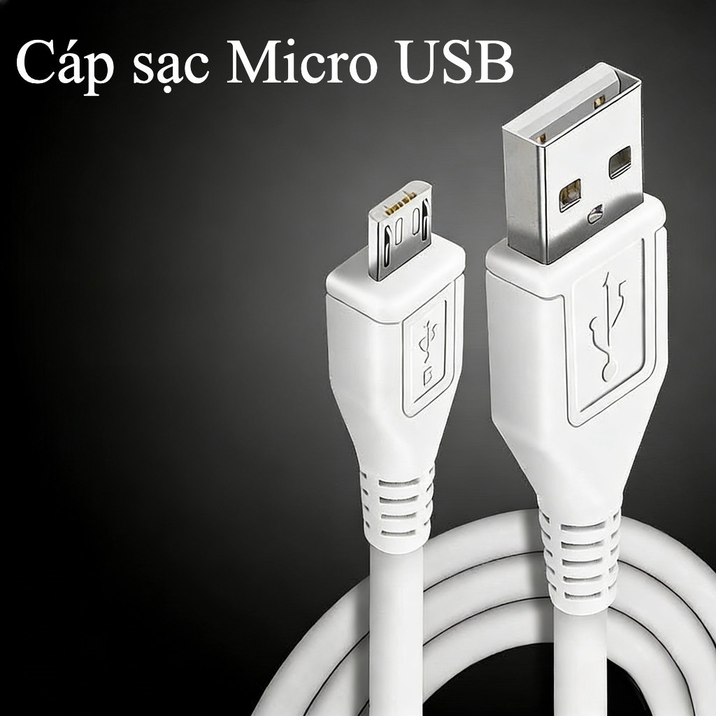 Hỗ trợ bán sỉ Dây sạc 1 mét Micro USB dùng cho các dòng Android (đời cũ) và các thiết bị khác có cổng sạc micro