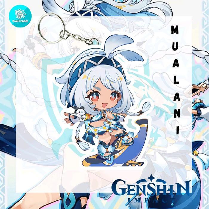 Keychain Acrylic Anime Game Genshin Impact - Mualani, Columbina, Kinich, Mavuika, Chiori Ganci Anime