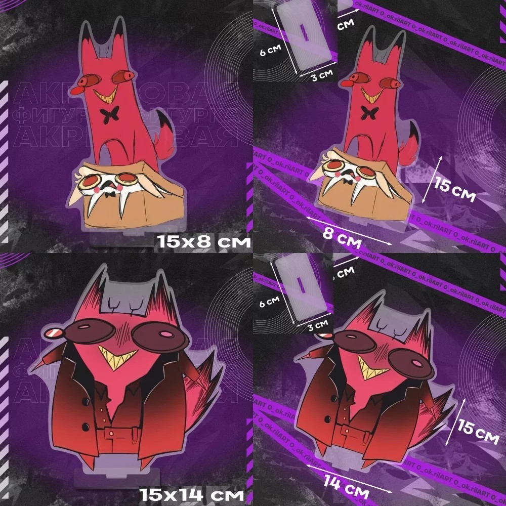 Standee Hazbin Hotel mô hình nhân vật Alastor mica trang trí bàn học phụ kiện anime Hazbin Hotel quà