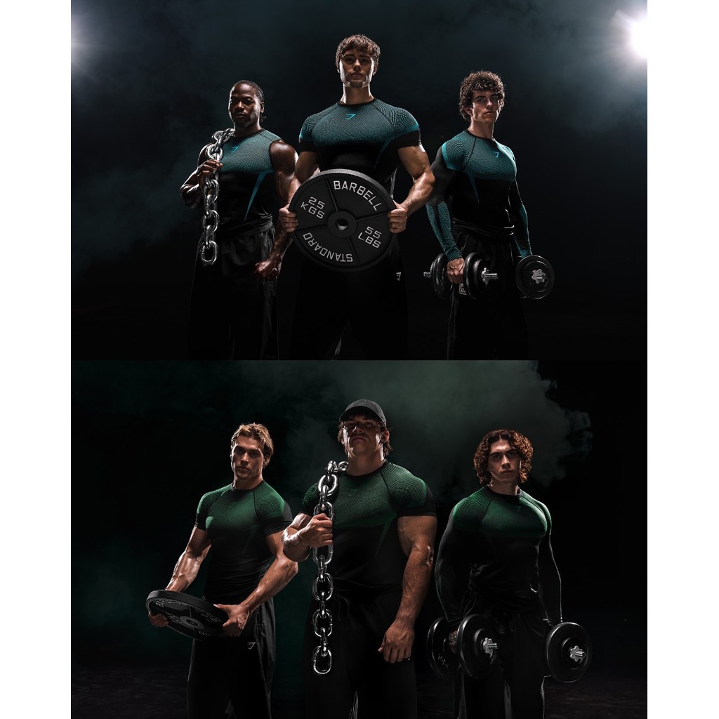 Trang phục thể thao nam Gymshark - Áo thun và quần short nhanh khô cho chạy bộ và bóng rổ