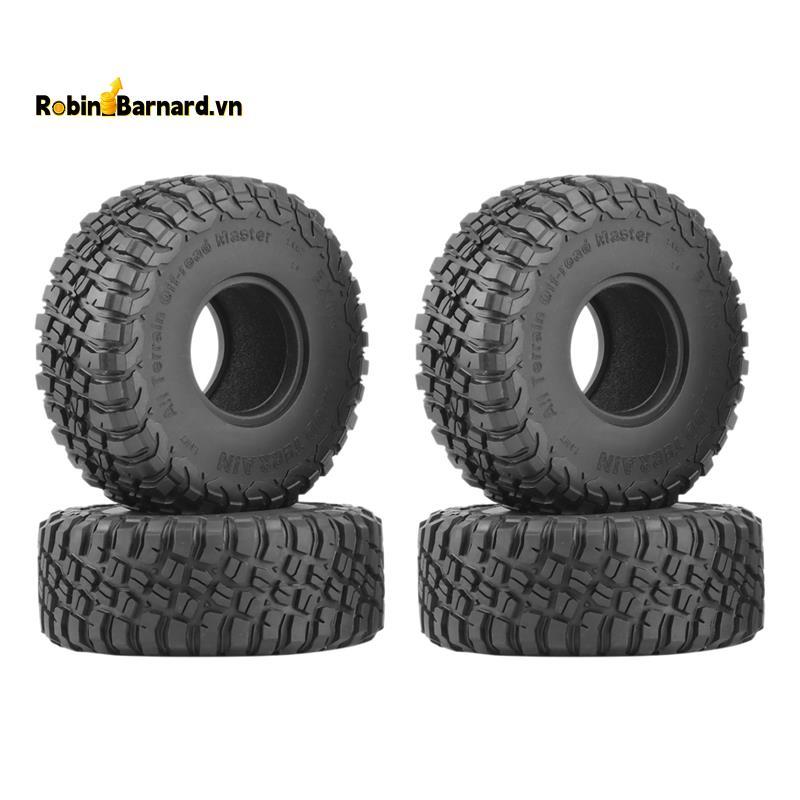 4 120MM 1.9 Lốp Cao Su Lốp Bánh Xe Cho 1 / 10 RC Xe Bánh Xích SCX10 90046 AXI03007 TRX4 D90 CC01