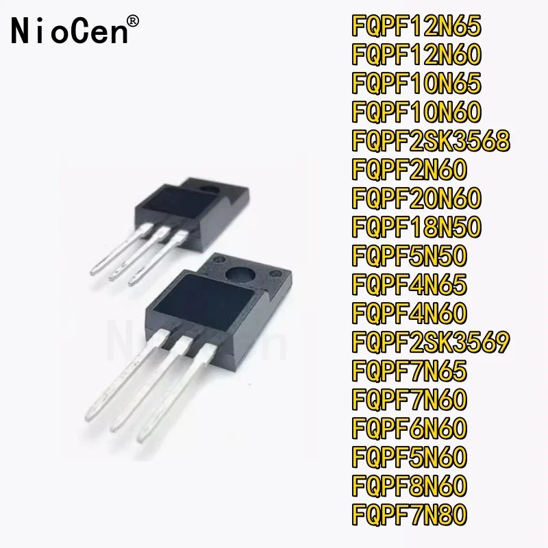 10 Cái TO-220F FQPF20N60 6N60 7N65 4N60 10N60 2N60 8N60 12N60 18N50 7N60 5N60 4N65 12N65 10N65 5N50 