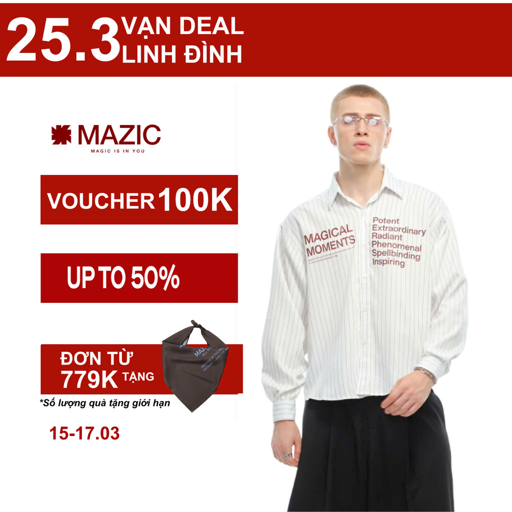 SM02 - "MAZIC"  SƠ MI SỌC MAGICAL MOMENTS BOXY CASUAL STRIPED SHIRT FORM BOXY