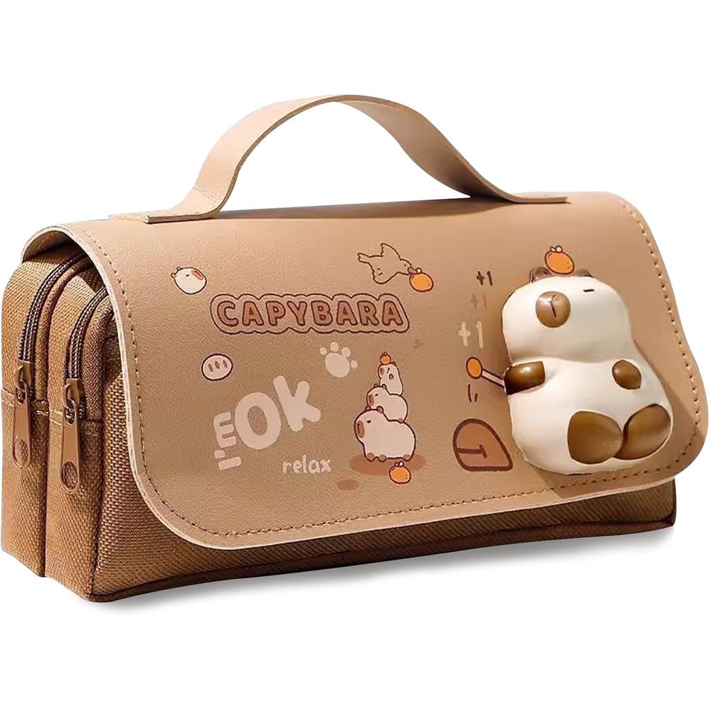 Hộp đựng bút chì Kawaii Capybara Hộp đựng bút chì lớn Hộp đựng bút chì Capybara Hộp đựng bút chì dễ 