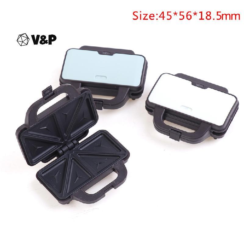 V & P 1: 12 Nhà Búp Bê Mini Pancake Maker Waffle Sandwich Maker Mô Hình Điện Nhà Bếp