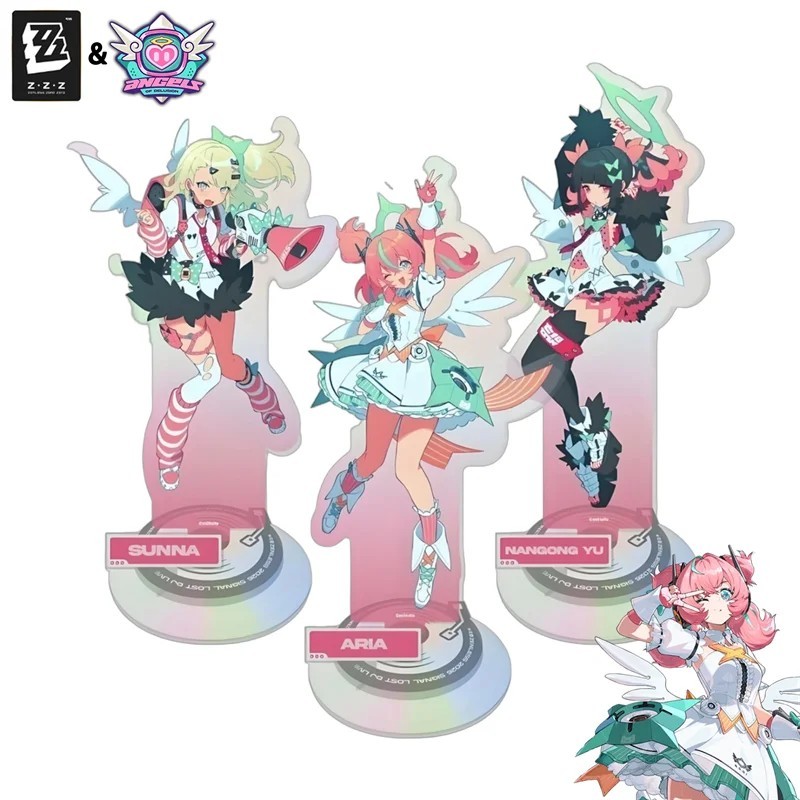 Standee Zenless Zone Zero Mô Hình ZZZ Nhóm Angels Of Delusion Aria Sunna Nangong Yu Acrylic Trang Tr