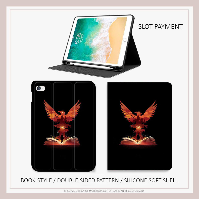 Bao da iPad Ravenclaw - Ốp lưng gấu ôm cho Air 4/5/6 M3, iPad Gen 11 A16, Pro 12.9 - Chống sốc, có k