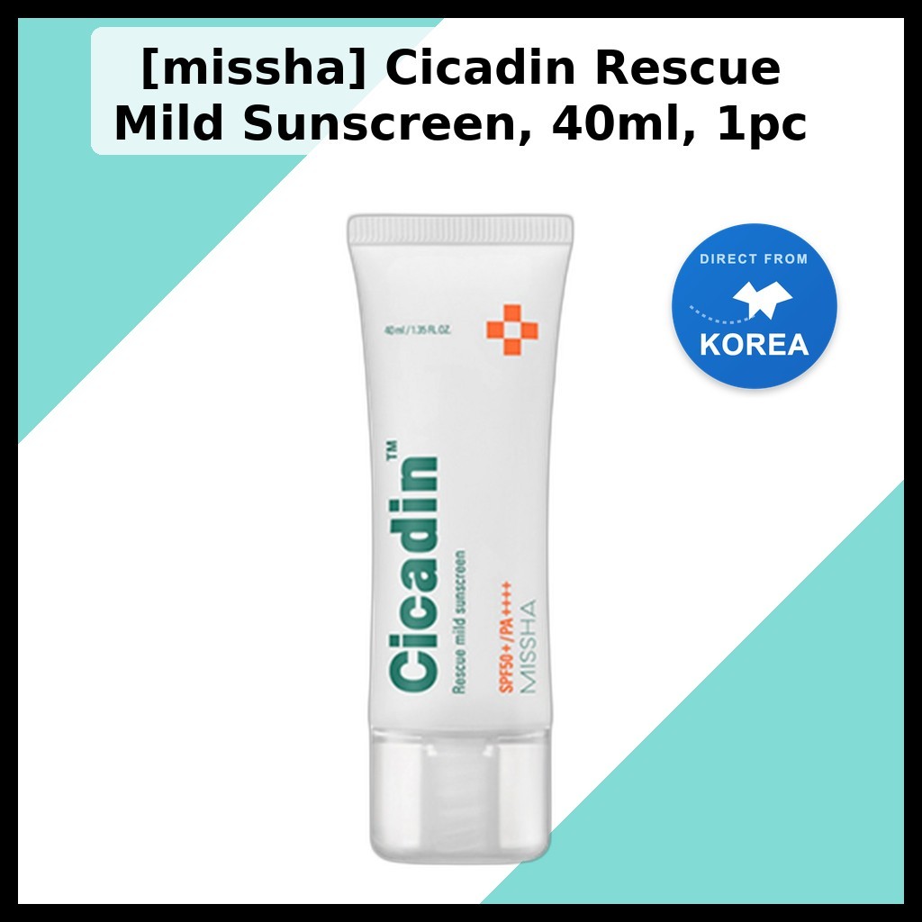 [missha] Kem chống nắng nhẹ Cicadin Rescue, 40ml, 1pc / Kem chống nắng Hàn Quốc / Công thức da nhạy 