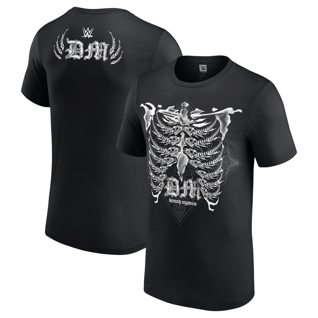Áo thun nam Black Dominik Mysterio Bandana Rib Cage
