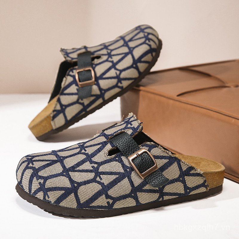 Dayuan Chất Lượng Cao Cổ Điển Phù Hợp Với Baotou Birkenstock Cork Dép Muller Nam Nữ