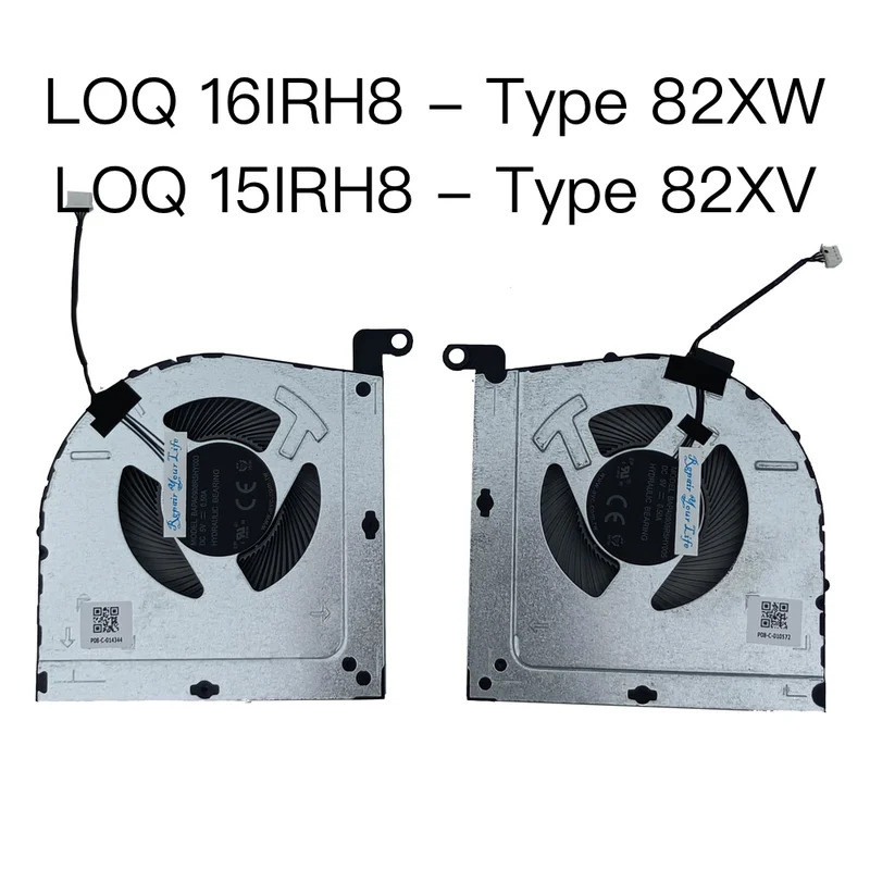 Quạt Làm Mát Laptop Cho Lenovo LOQ 16IRH8 82XW LOQ 15IRH8 82XV GeekPro G5000 IRH8 CPU GPU Tản Nhiệt 