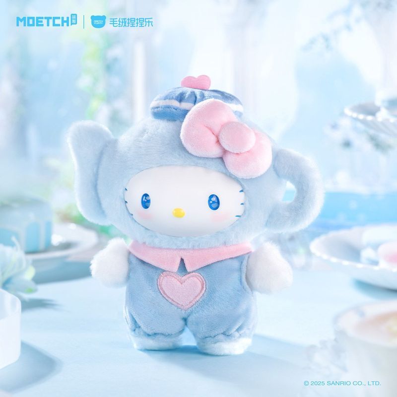 Sanrio Vibrant Blue Vinyl Plush Squishy Toy Blind Box Hello Kitty Pendant Cute My Melody Trendy Toy