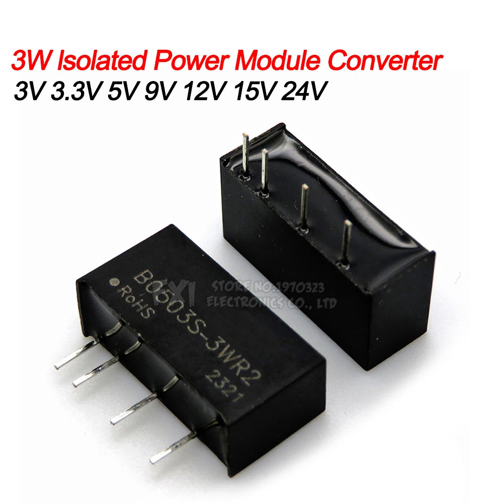 3W B0505S-3WR2 DIP4 SIP4 DC-DC được điều chỉnh mô-đun cấp nguồn 12v đến 5v Thương hiệu Mới pumudddy 