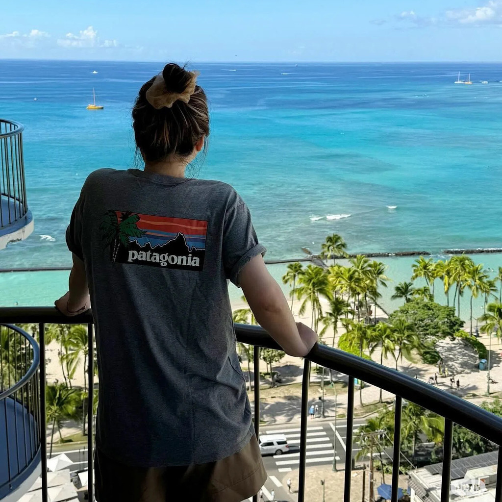 PAT*  Hawaiian couple's short-sleeve shirt T Shirt Casual unisex short-sleeve base shirt