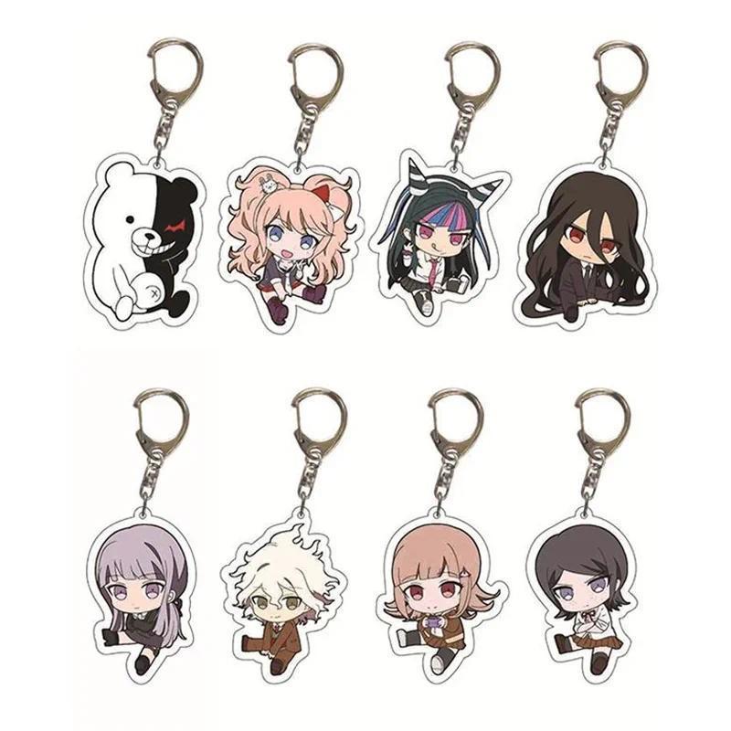 Anime Danganronpa Cosplay Costume Double Sided Acrylic Keychain Collection Anime Game Figures Nanami