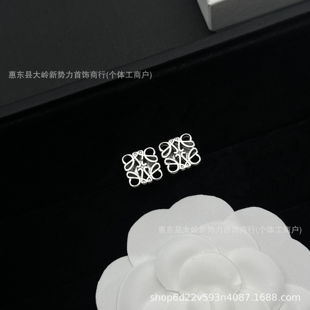 Thiết Kế Luojia Bông Tai Bóng Vuông Cùng Phong Cách Rỗng Nữ Influencer Châu Âu Mỹ Bông Tai Niche Pho