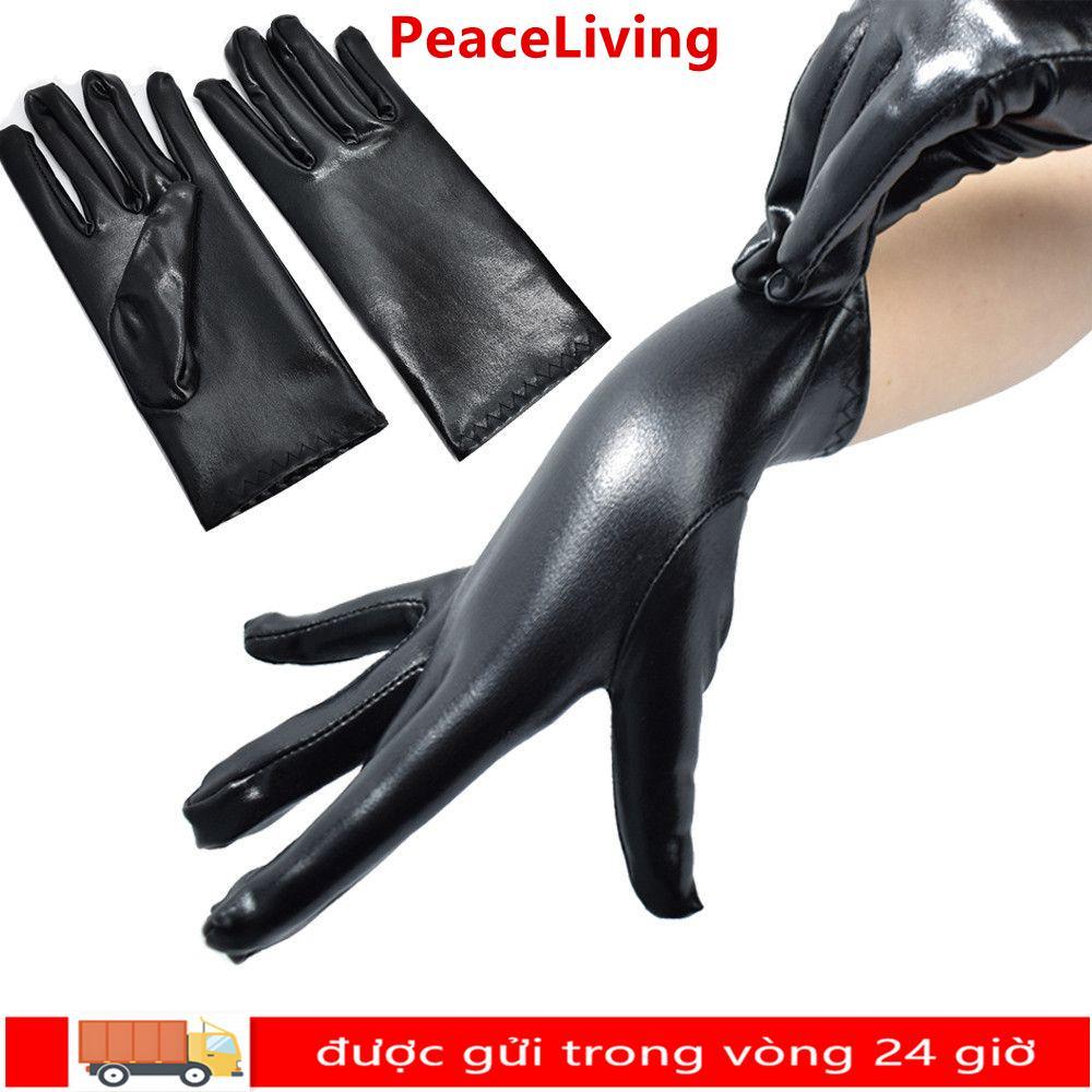 PEACELIVING Găng Tay Đen Gothic Hip-Hop Dance Gothic Punk Dress Up