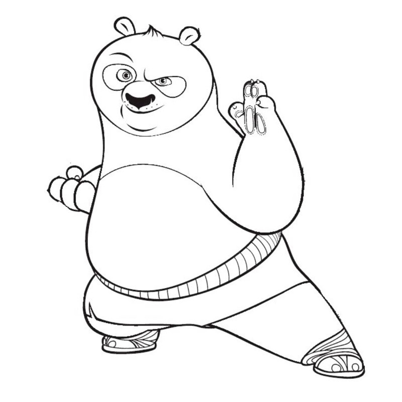 Kung Fu Panda - Set 40 Tờ Tranh Tô Màu A4 A5 Dành Cho Màu Sáp, Màu Chì - TRANH TÔ MÀU COLOR LAND