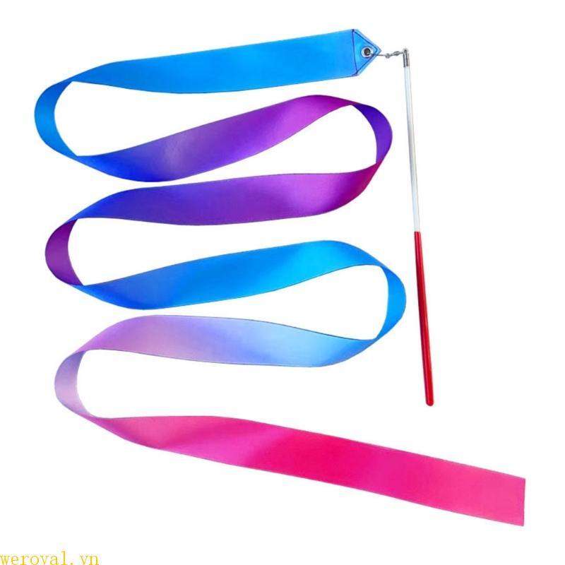 WER Dancing Ribbon Streamers Ruy Băng Dính Nhiều Màu Sắc Thể Dục Dụng Cụ Ruy Băng Cho Trẻ Em Nghệ Th