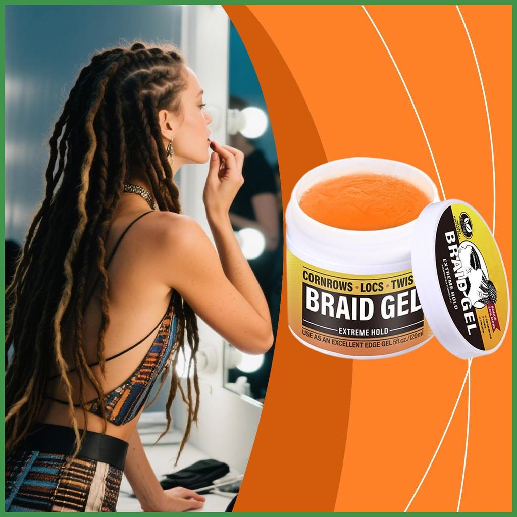 Gel để bện tóc Frizz Control Braid Gel dành cho phụ nữ da đen 120ml Dưỡng ẩm Dreadlock Styles wipqsp