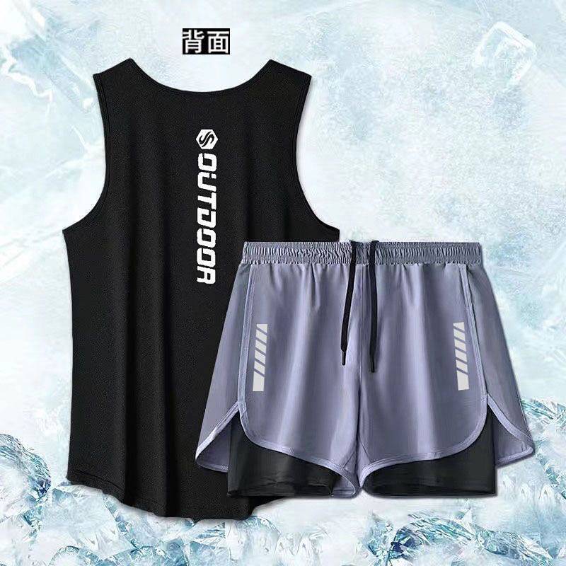 Fitness Track and Field Marathon Summer Shorts Quick-Drying Sports Suit Fitness Track and Field Mara