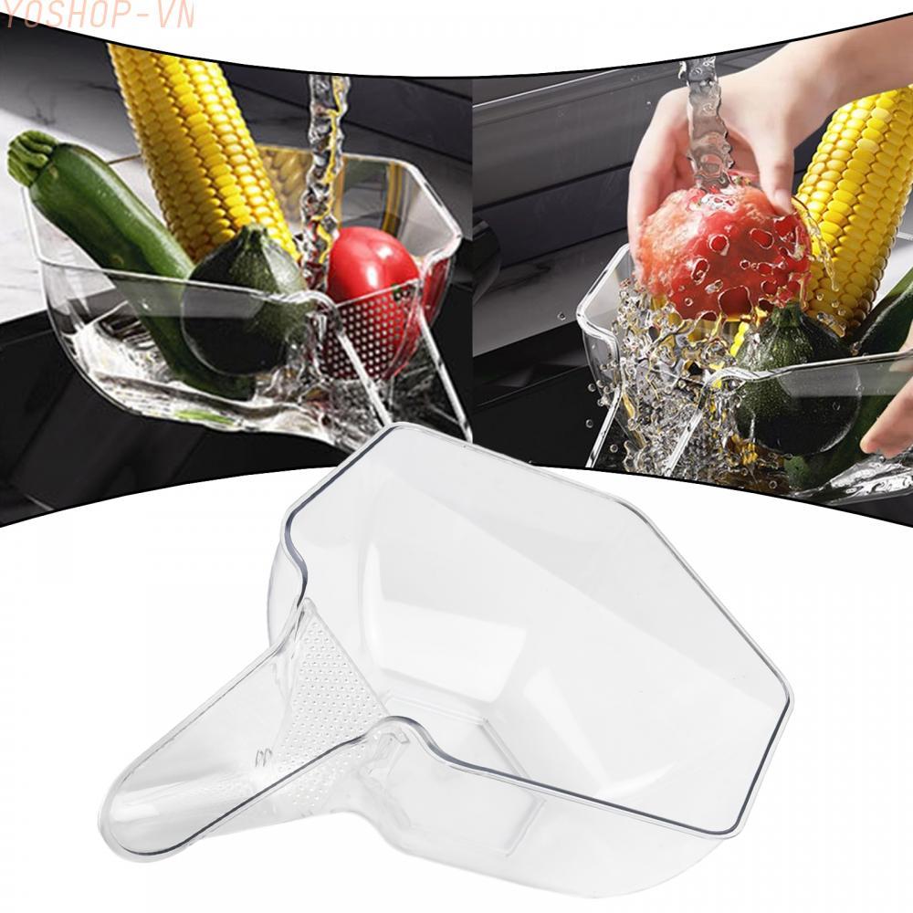 [Ysp]Basket Corner Design Easy To Use Hollowed Design PET Basket Drain Basket