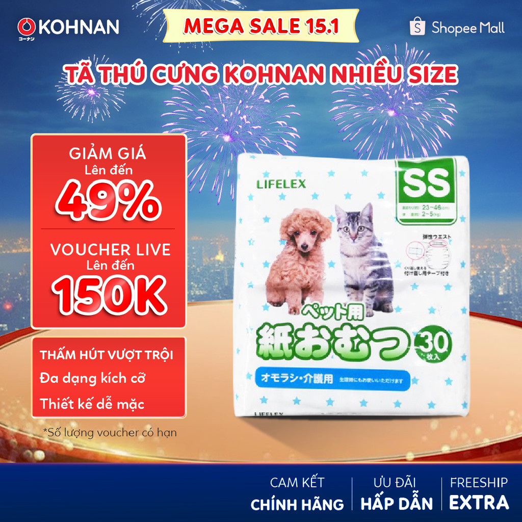 Tã Thú Cưng KOHNAN nhiều size