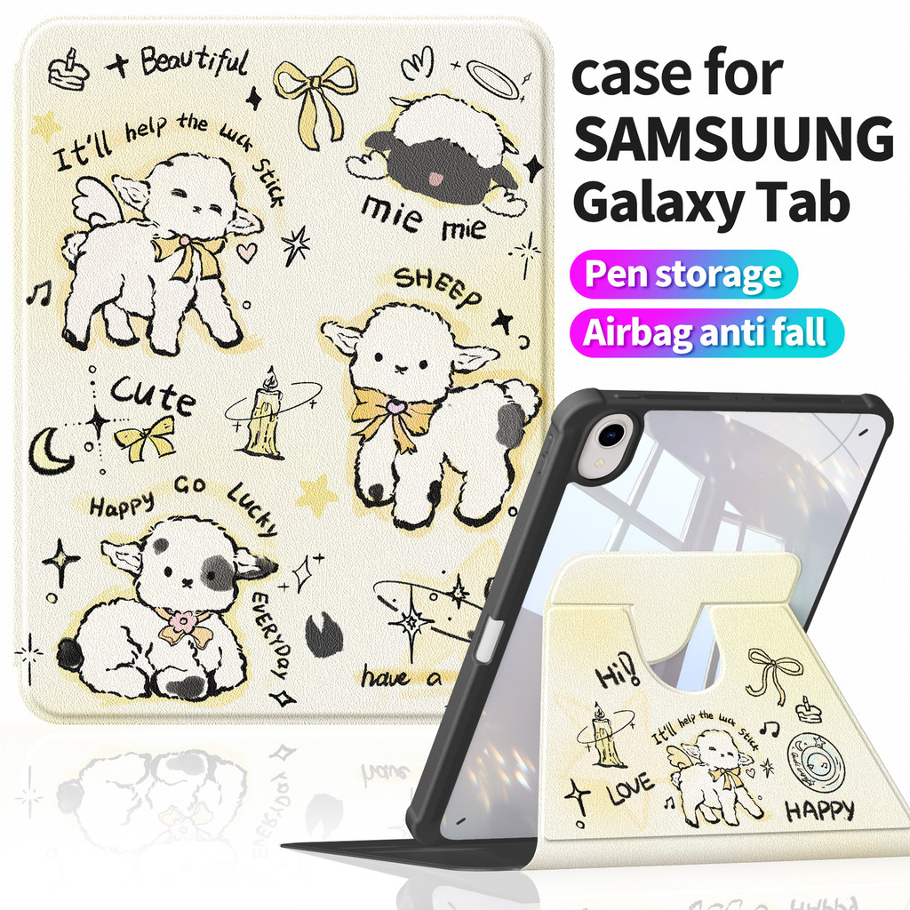 Ốp Da PU Cho Samsung Galaxy Tab A9 + Plus 11 " | Phong cách INS Họa tiết dễ thương | Chống gỉ & bền 