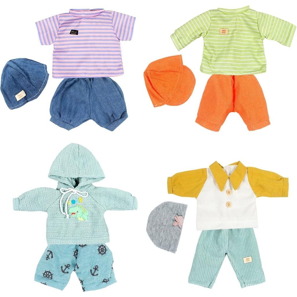 Bé Búp Bê Quần Áo Bé Trai Cho Búp Bê 12-16 Inch, 4 Bộ Phụ Kiện Trang Phục Búp Bê 15 Inch 18HG
