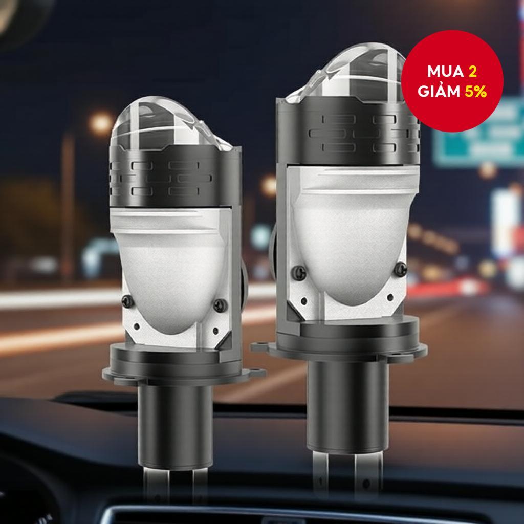 H4 Bi-Led Projector Mini Lens Đèn pha thích ứng cho ô tô Chùm sáng cao thấp Cắm và chạy 6000K