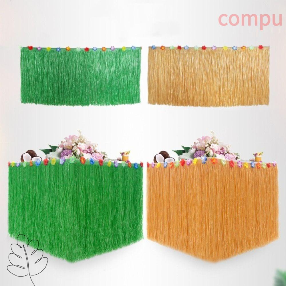 COMPU Ống Hút Bàn Váy, Màu Rơm Trang Trí Tiệc Váy Bàn Cỏ, Hawaii Theo Chủ Đề Tiệc Hawaii DIY Hawaii 