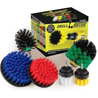 Phụ kiện bàn chải khoan đa năng đa dạng để làm sạch ô tô, xe tải, thảm, thuyền, phòng tắm, nhà bếp, nướng, vỉ nướng - Bàn chải khoan cho bộ chi tiết ô tô - Bộ làm sạch nướng - Lưới tản nhiệt