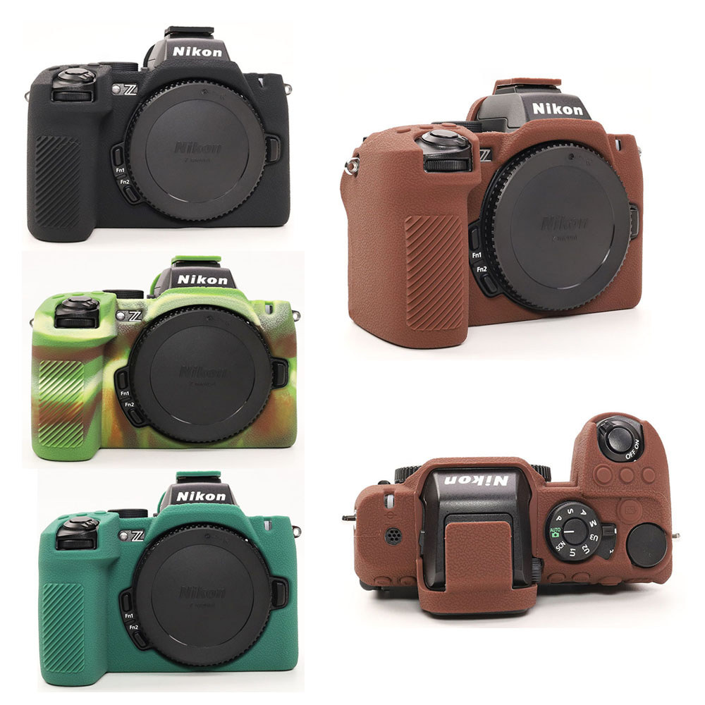 Z50II Silicone Mềm Giáp Da Camera Vỏ Bảo Vệ Dành Cho Nikon Z50II Z50 Mark II Bảo Vệ Túi Máy Ảnh