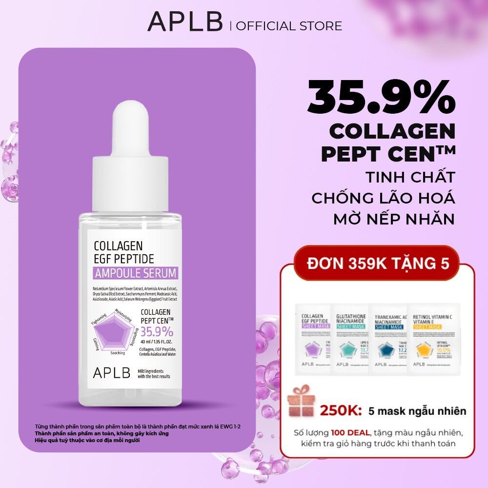 Serum Collagen Chống Lão Hoá Chuyên Sâu 40ml APLB Collagen EGF Peptide Ampoule Serum Peptide, Anti A