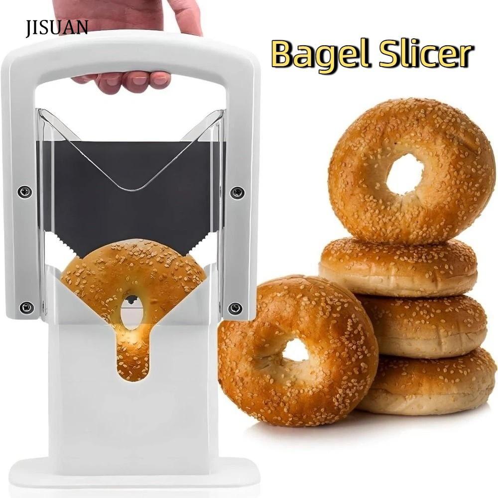 Máy thái chém Bagel JISUAN, Máy thái lát Bagel có tay cầm an toàn có thể tái sử dụng, Máy cắt chính 