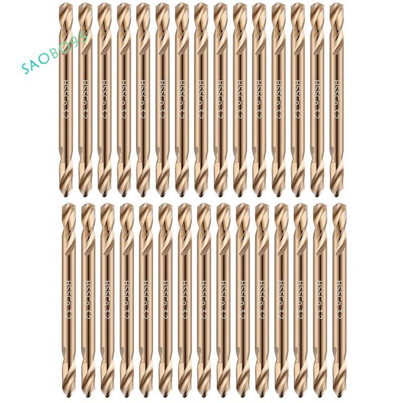 30 Miếng 1 / 8In Cobalt Mũi Khoan Hai Đầu Mũi Khoan Cobalt Hai Đầu Mũi Khoan Cho Thép Cứng Gang Gỗ N