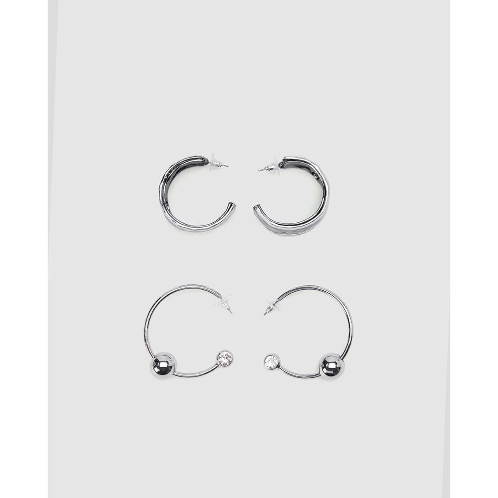 URBAN REVIVO - Set 2 khuyên tai nữ cổ điển UAWA50141-MG1