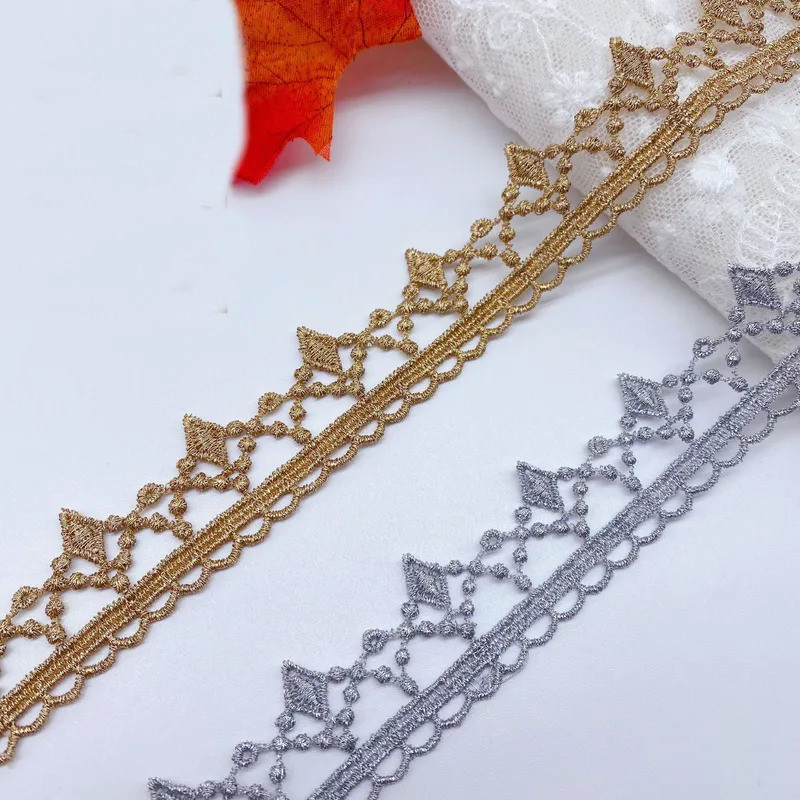3Yards Chiều Rộng 2.6CM Thêu Đơn Phương Mặc Vải Ren Viền DIY May Váy Gothic Trang Sức Quần Áo May Ac