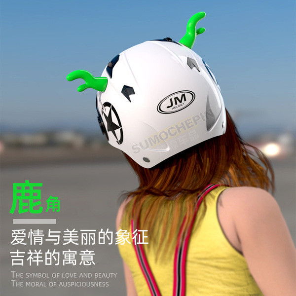 mũ bảo hiểm nam mũ bảo hiểm masontex Xe Điện Mũ Bảo Hiểm Gạc Hút Quỷ Nhỏ Trang Trí Sừng Xe Máy Mũ Bả