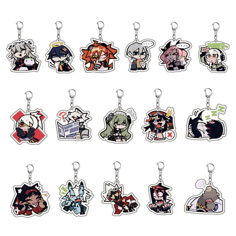 Game Absolute Zone Zero Keychain Acrylic Figure Pendant Nicole Demara Belle Von Lycaon Key Chain Wom