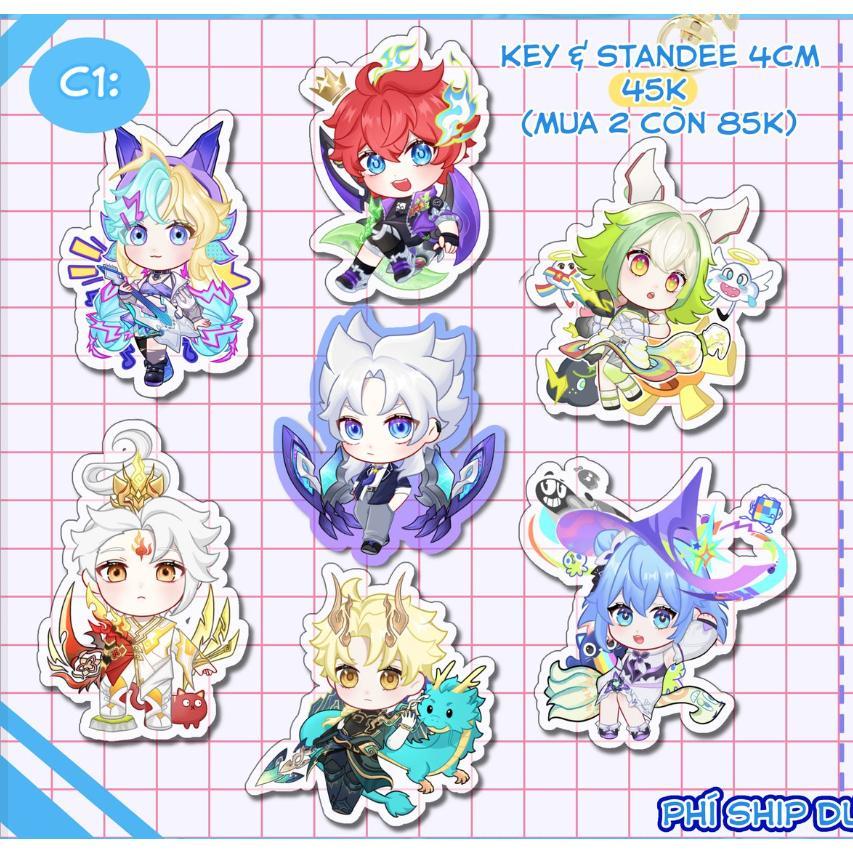 Móc khoá game Liên Quân nhân vật Krixi Bijan Triệu Vân... chất liệu acrylic chất lượng cao