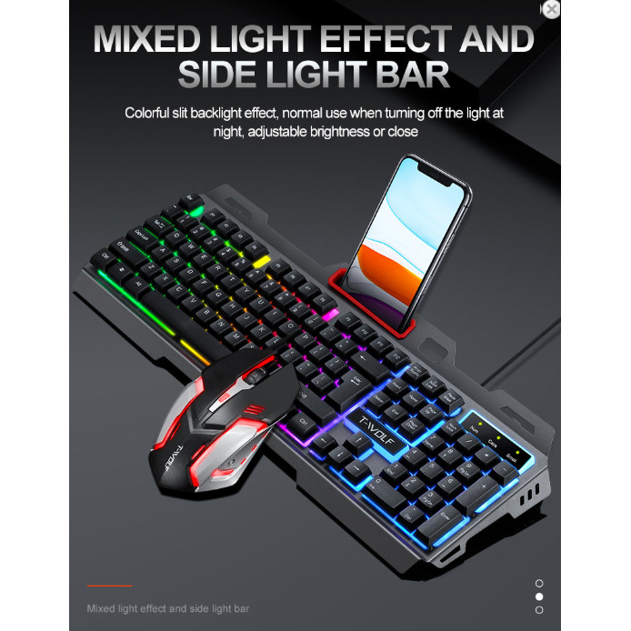 Combo KB + Mouse T-Wolf TF600 Gaming Usb. Combo bàn phím + chuột T-Wolf TF600
