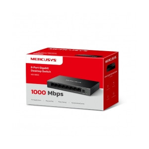 Switch Mercusys MS108GS 8 port Gigabit (1.0Gbps,hỗ trợ Auto-MDI/MDIX, Vỏ thép)