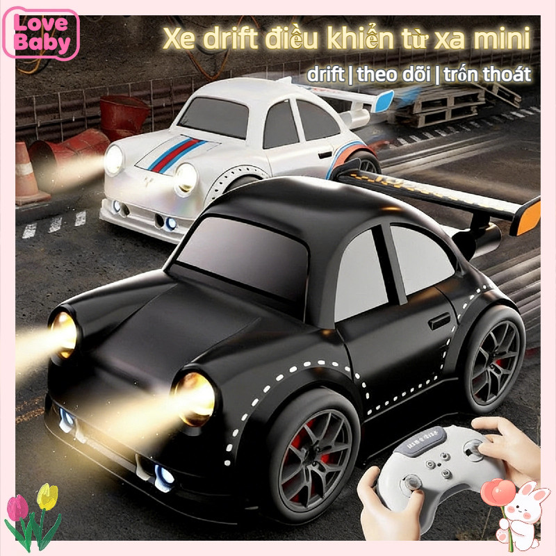 Xe drift điều khiển từ xa mini, cảm biến đa chế độ, LED âm thanh - quà tặng bé trai bé gái