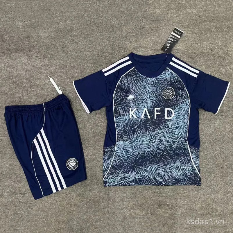 Bộ Quần Áo Bóng Đá Trẻ Em Ronaldo Al-Nassr Away Mùa 25/26