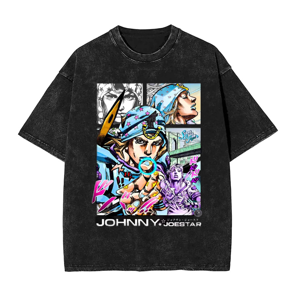 JoJo 's Bizarre Adventure [STEEL BALL RUN] Gyro Zeppeli / Jonathan Joestar đồ họa 100% cotton hạng n