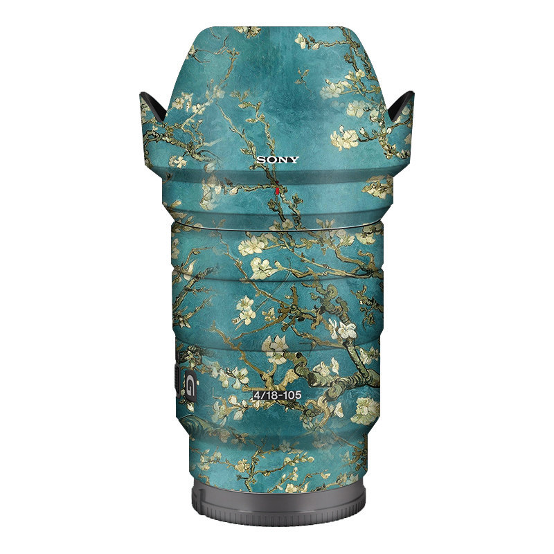 Thích hợp cho Nhãn dán ống kính Sony FE18-105 F4 18-105 Phim ống kính Phim bảo vệ sợi Carbon mờ